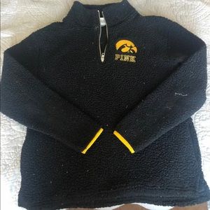 PINK fleece quarterzip Iowa hawkeyes